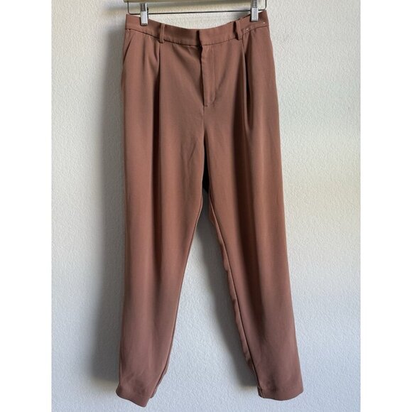 Uniqlo Women’s Brown Pink Drape Relaxed Jogger Tapered Pants Size Medium - Picture 2 of 11